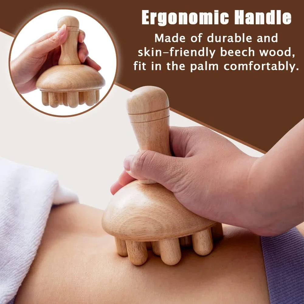 Relaxing Wooden Mushroom Massager