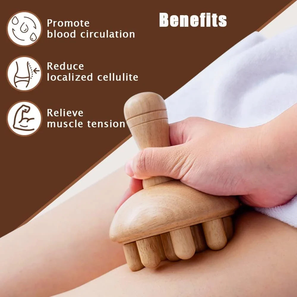 Relaxing Wooden Mushroom Massager
